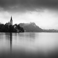 Buy canvas prints of After the rain at Lake Bled by Ian Middleton