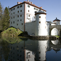 Buy canvas prints of sneznik Castle, Notranjska, Slovenia by Ian Middleton