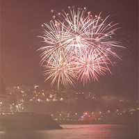 Buy canvas prints of 2009 - 2010 New Years Eve fireworks in Nice, Prove by Ian Middleton