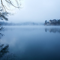 Buy canvas prints of Misty Lake Bled by Ian Middleton