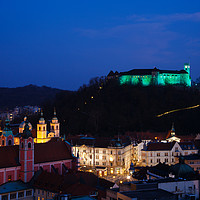Buy canvas prints of Ljubljana Castle by Ian Middleton