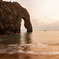 Buy canvas prints of Sundown at Durdle Door by Ian Middleton