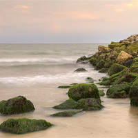 Buy canvas prints of Highcliffe Beach in Dorset by Ian Middleton