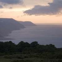 Buy canvas prints of Exmoor coast at sunset by Ian Middleton