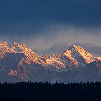 Buy canvas prints of Kamnik Alps in the morning. by Ian Middleton