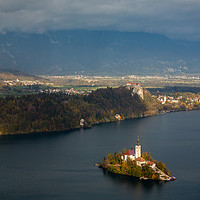 Buy canvas prints of View of Lake Bled from Mala Osojnica by Ian Middleton