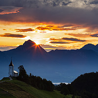 Buy canvas prints of Sunrise over the Kamnik Alps by Ian Middleton