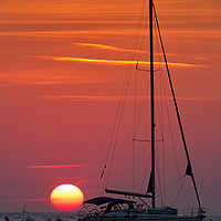Buy canvas prints of Sunset ovet the Adriatic Sea by Ian Middleton