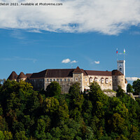 Buy canvas prints of Ljubljana Castle, Slovenia. by Ian Middleton