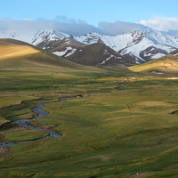 Buy canvas prints of Kirghizias highlands by Sergey Golotvin