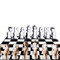 Buy canvas prints of CHESS BOARD AND CHESS SET by david hotchkiss