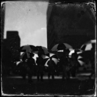 Buy canvas prints of Umbrella city by Jean-François Dupuis