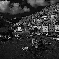 Buy canvas prints of Polperro at low tide  by Stuart Thomas