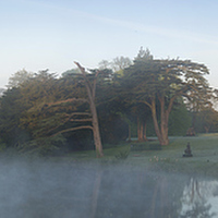 Buy canvas prints of Compton Verney at dawn. by Stuart Thomas