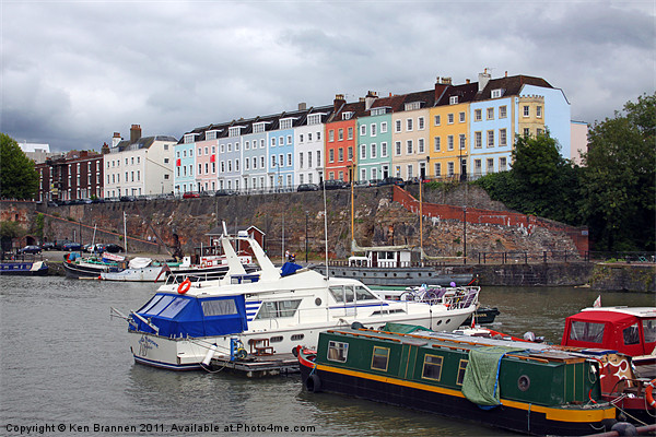 Bristol Harbour Houses Picture Board by Oxon Images