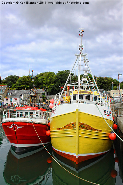 Padstow Fishing Boats Picture Board by Oxon Images
