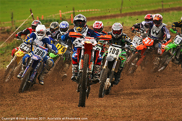 Motocross Bike race Picture Board by Oxon Images