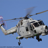 Buy canvas prints of Royal Navy Lynx by Oxon Images