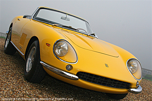 Ferrari Yellow Classic Picture Board by Oxon Images