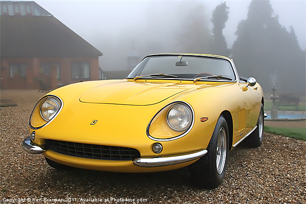 classic yellow ferrari Picture Board by Oxon Images