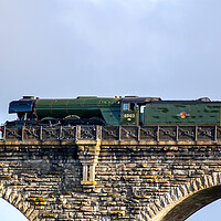 Buy canvas prints of Flying Scotsman on Liskeard Viaduct by Oxon Images