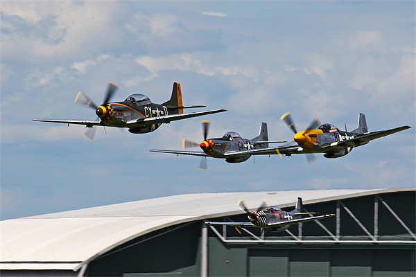 Four P51 Mustangs Four Horsemen Picture Board by Oxon Images