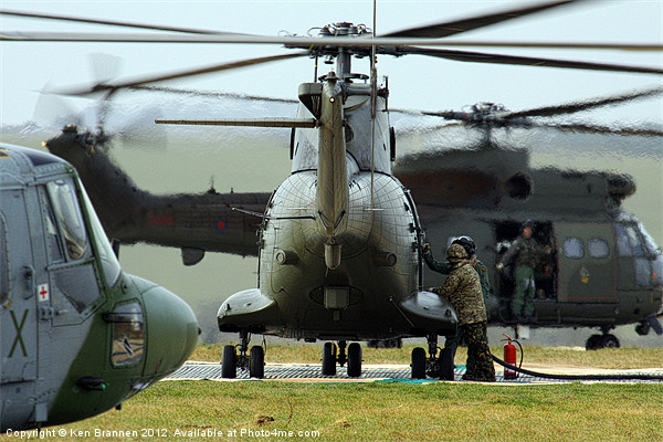 Refuelling Helicopters Picture Board by Oxon Images