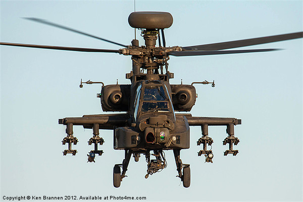 AH 64 Apache head on Picture Board by Oxon Images