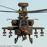 Buy canvas prints of AH 64 Apache head on by Oxon Images