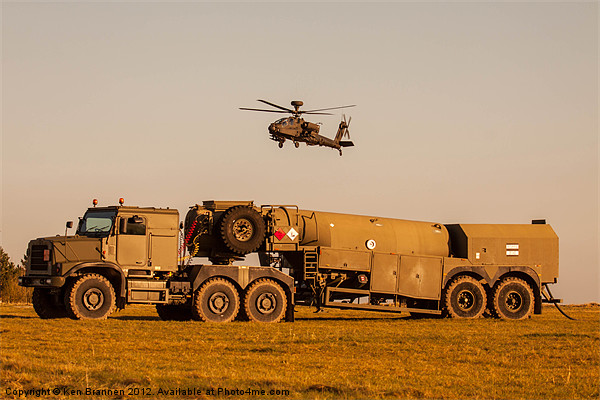 Oshkosh refueller and AH64 Apache Picture Board by Oxon Images