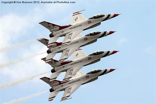Thunderbirds F16 display team Picture Board by Oxon Images