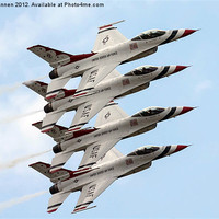 Buy canvas prints of Thunderbirds F16 display team by Oxon Images