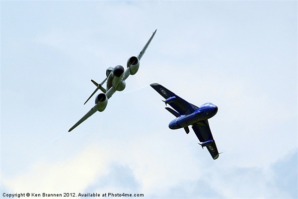 Gloster Meteor and Hawker Hunter Picture Board by Oxon Images