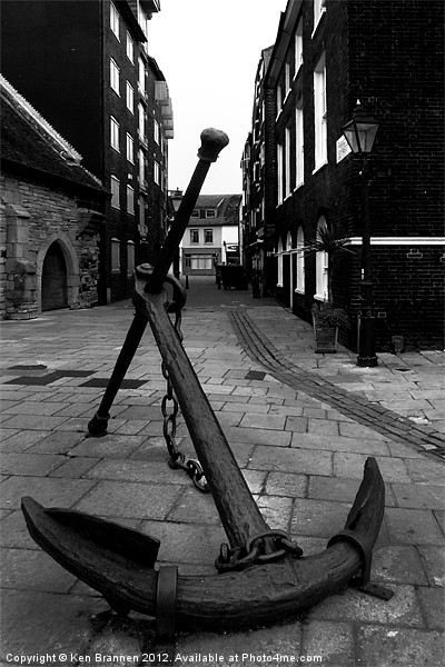 Anchor in Poole Quay Picture Board by Oxon Images