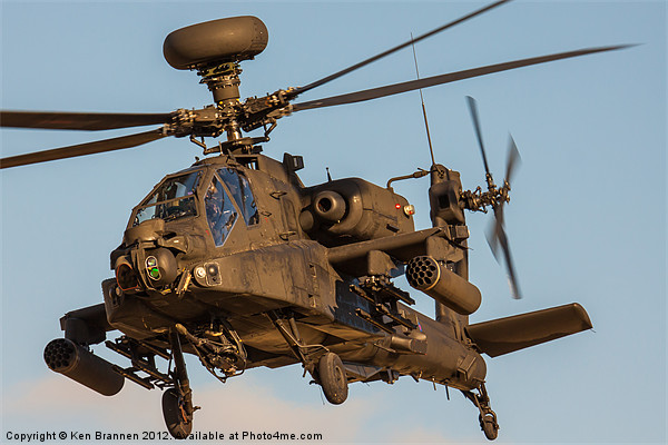 Dirty AH64 Apache 2 Picture Board by Oxon Images