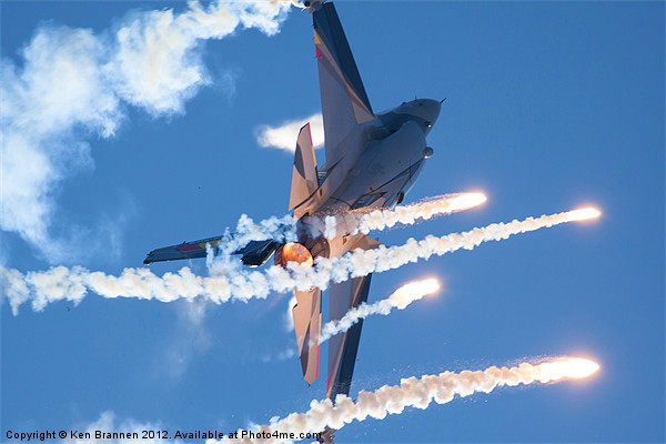 F16 firing flares Picture Board by Oxon Images