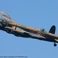 Buy canvas prints of BBMF Lancaster Bomber at Duxford by Oxon Images