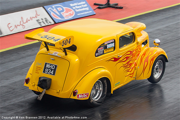 Ford Popular drag racing car Picture Board by Oxon Images