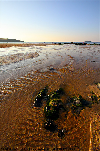 Harlyn Bay Cornwall ripples Picture Board by Oxon Images