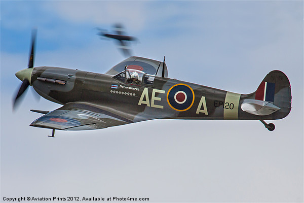 Spitfire MkVB AE-A Picture Board by Oxon Images