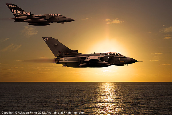 Sunset Sortie Tornado GR4 2 Picture Board by Oxon Images