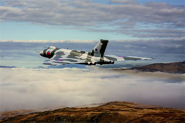 Vulcan XH558 over Snowdonia Picture Board by Oxon Images