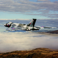 Buy canvas prints of Vulcan XH558 over Snowdonia by Oxon Images