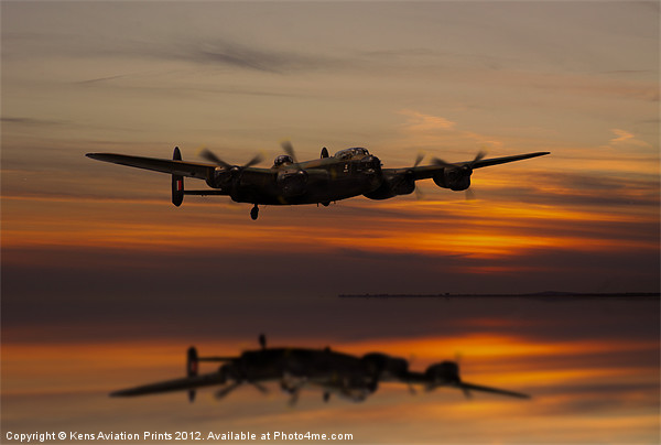Lancaster Bomber Landfall Picture Board by Oxon Images