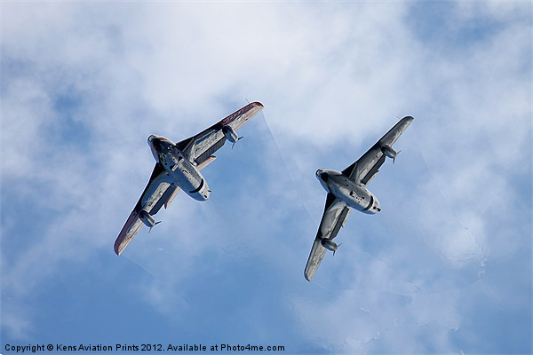 Hawker Hunter Pair Picture Board by Oxon Images
