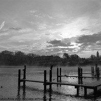 Buy canvas prints of Henley misty sunrise by Oxon Images