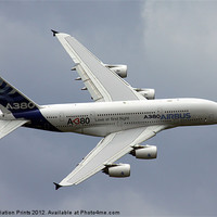 Buy canvas prints of A380 Display aircraft by Oxon Images
