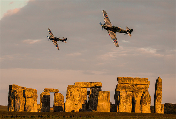 Hurricanes over Stonehenge Picture Board by Oxon Images