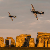 Buy canvas prints of Hurricanes over Stonehenge by Oxon Images