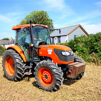 Buy canvas prints of Kubota farm tractor by Oxon Images